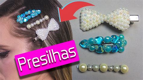 COMO FAZER presilha de cabelo DIY FÁCIL YouTube