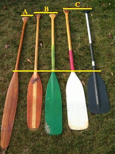 basic canoe paddle selection length