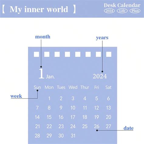 St Ck Einfacher Stil Mini Kalender Morandi Schreibtisch Und