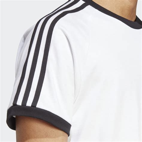 Adidas T Shirt 3 Bandes Adicolor Classics Blanc