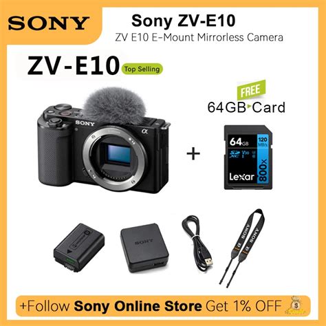 Sony Alpha ZV-E10 zve10 E-Mount беззеркальная камера Vlog цифровая ...