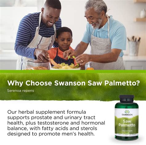 Swanson Saw Palmetto Mg Capsules Prostate Hair Health Supplement