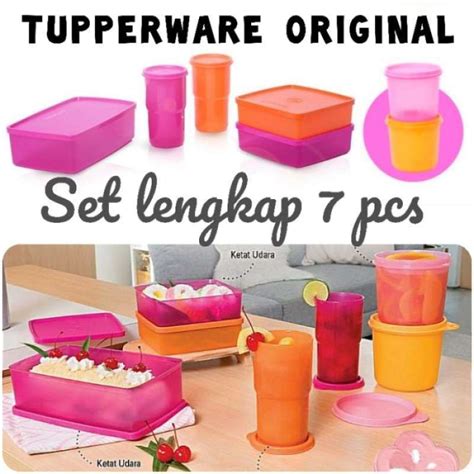 Jual Tupperware Set Lengkap Wadah Bumbu Dapur Toples Snack Kerupuk