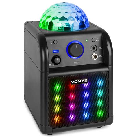 Vonyx SBS50B PLUS Karaoke Set Black With LED Light Effects