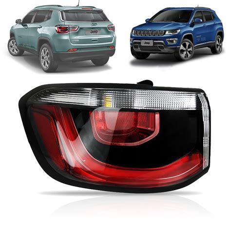 LANTERNA TRASEIRA JEEP COMPASS 2017 2018 2019 2020 2021 CANTO LED