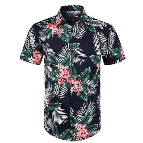 Floral Shirts Men Printed Hawaiian Shirt