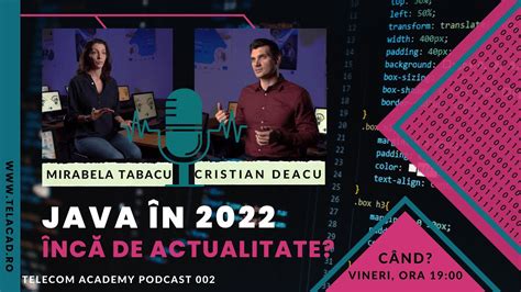 Java Nc De Actualitate Mirabela Tabacu Telecom Academy Podcast