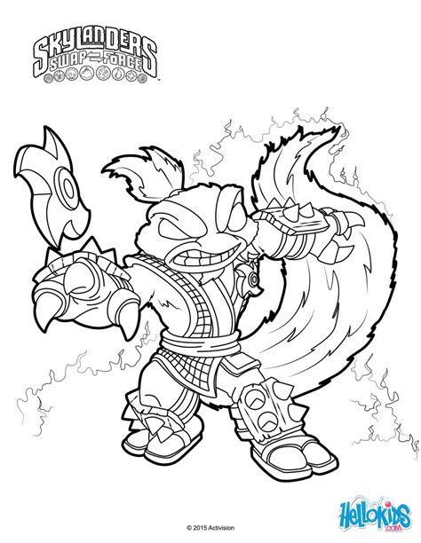 Skylanders Coloring Pages Stink Bomb Pranks