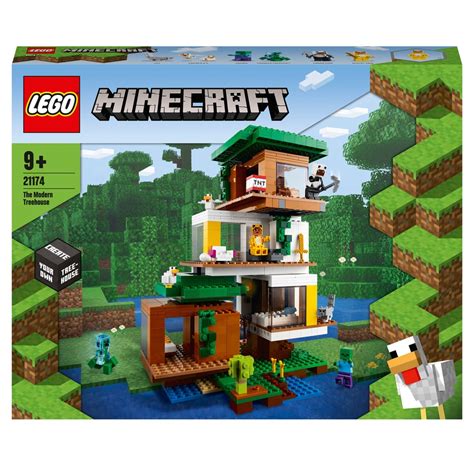 LEGO 21174 Minecraft The Modern Treehouse Modular Toy with Figures ...