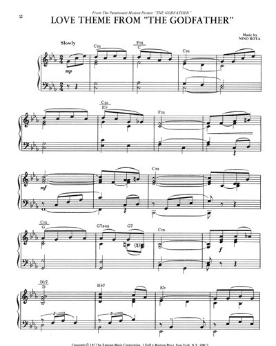 Speak Softly Love Love Theme From The Godfather Sheet Music By Nino