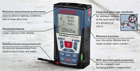 Laser Distance Meter Bosch GLM 250 VF Qcc Lab Solutions