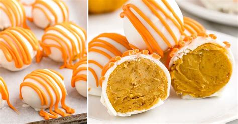 No Bake Pumpkin Cheesecake Balls Pass The Dessert