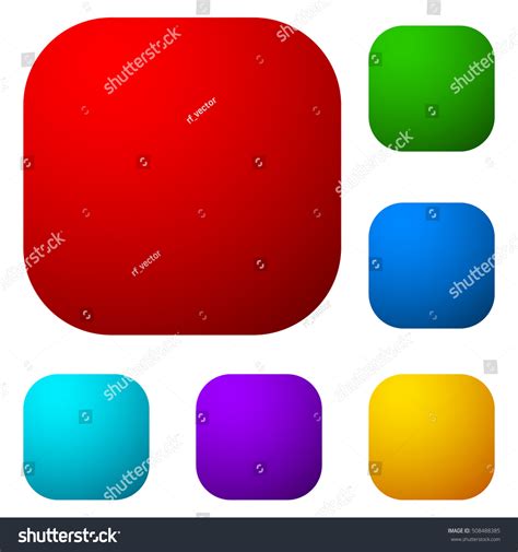 Set Colorful Button Icon Shapes Backgrounds Stock Vector (Royalty Free ...