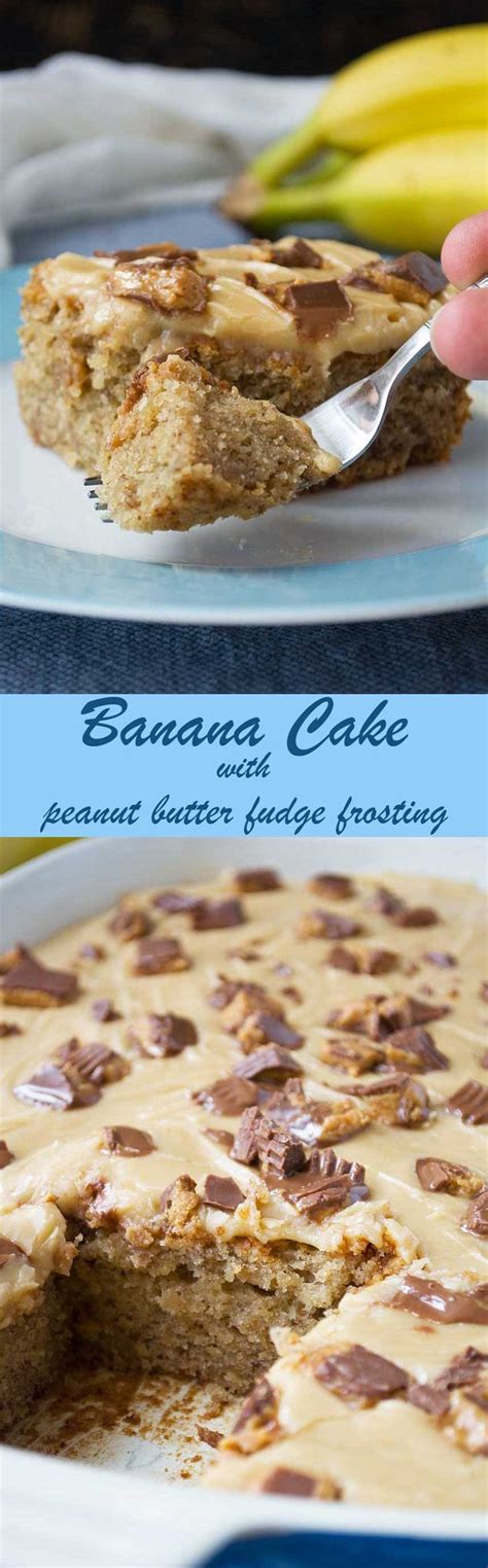 Banana Slice With Peanut Butter Fudge Icing Recipe Banana Recipes