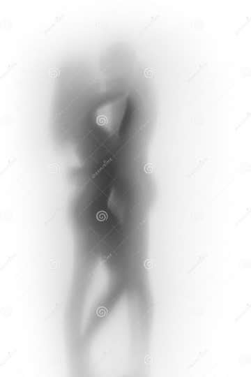 Couple Hold Each Other Body Silhouette Stock Image Image Of Shape