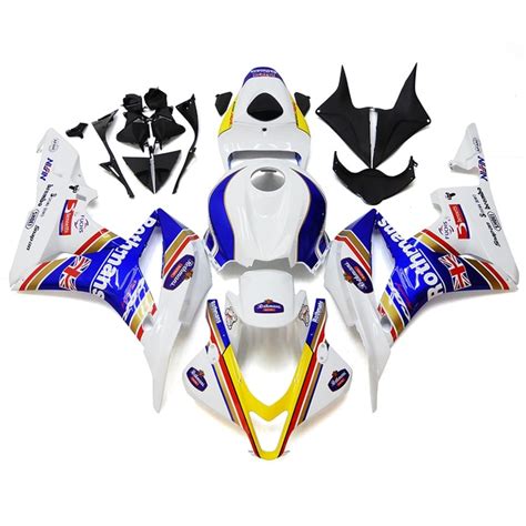 Fit For Honda CBR600RR F5 2007 2008 White Blue Motorcycle Shell Full