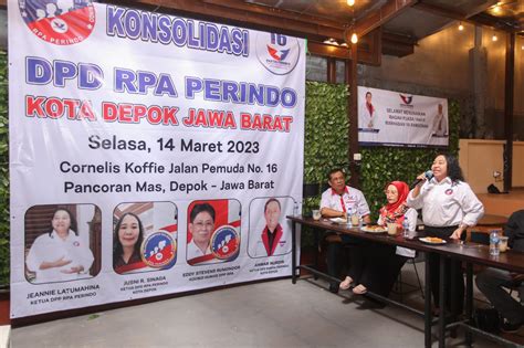 Gelar Konsolidasi Bersama Dpd Rpa Perindo Depok Jeannie Latumahina