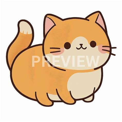 Cute Cat Clip Art Png X 20 Funny Pet Illustrations Kawaii Kitten Art