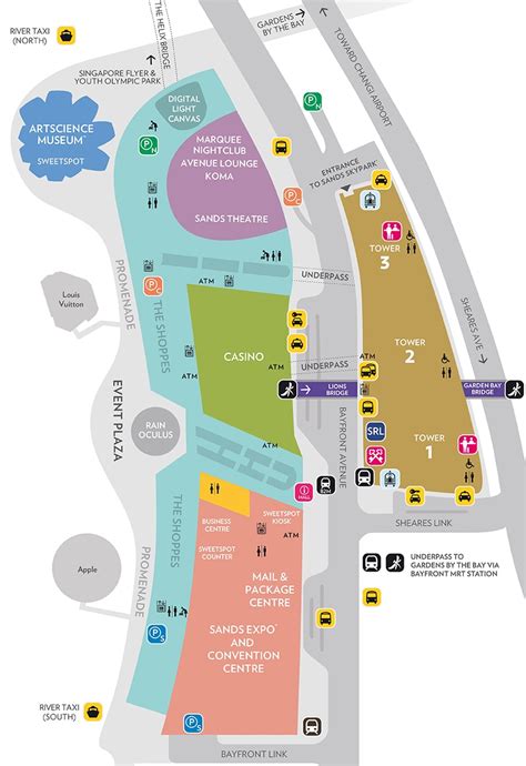 Lululemon Singapore Marina Bay Sands Resort Map