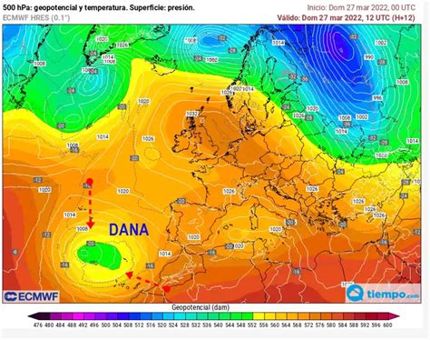 El tiempo en Málaga Probabilidad de precipitaciones de barro