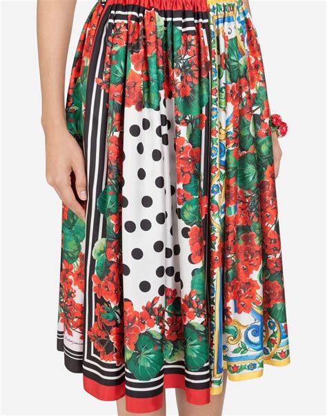 Dolce And Gabbana Printed Silk Skirt Printed Silk Skirt Silk Skirt