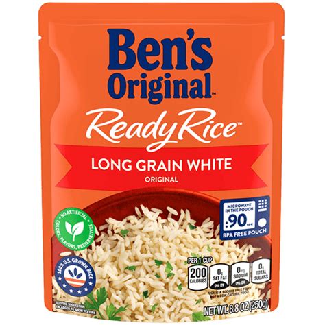 Instant White Rice Microwavable Long Grain Bens Original