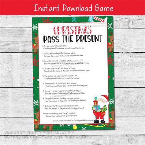 Christmas Pass The Present Game Pass The Christmas T Game T