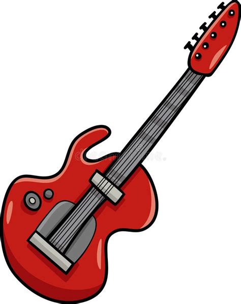 Guitar Clip Art Cartoon Illustration Stock Vector Illustration Of