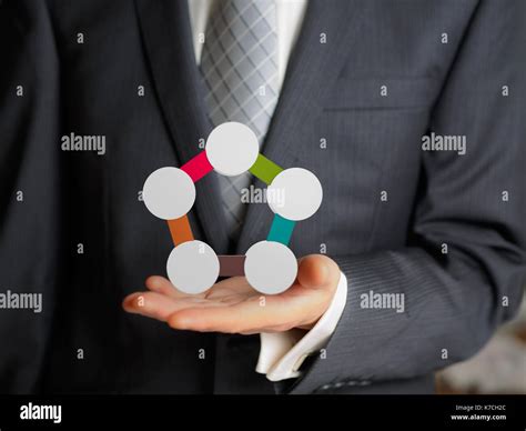 business man hand hold process sign stock photo alamy