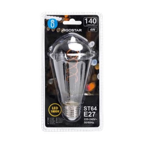 Ampoule LED FILAMENT ST64 E27 4W 230V 1800K Aigostar Lumimania