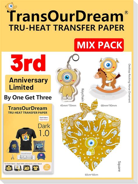 Amazon Transourdream Iron On Heat Transfer Paper For Dark Fabric