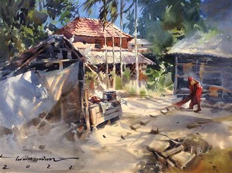 The Rural Kingdom | Watercolor Painting by Madhusudan Das | Exotic ...