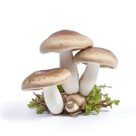 Premium Ai Image Highresolution Mushrooms On White Background