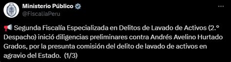 Andrés Hurtado Fiscalía inicia diligencias preliminares contra