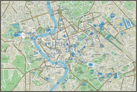 Rome Tourist Map Top Rome Attractions Gis Geography