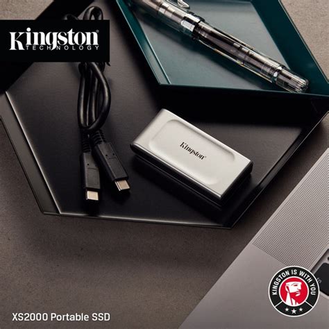 Kingston XS2000 Portable SSD 2 TB Externe SSD Silber Schwarz USB C 3