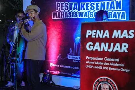 Ajak Milenial Tampil Pena Mas Ganjar Gelar Pentas Kesenian Mahasiswa