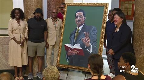 Mayor Scott Unveils Portrait Of Thurgood Marshall In City Hall