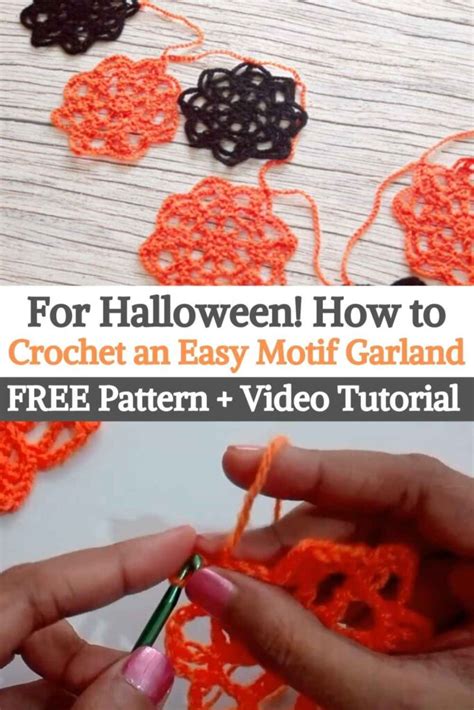 For Halloween! How to Crochet an Easy Motif Garland