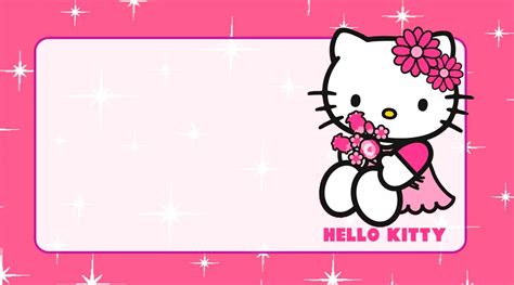 Personagem Hello Kitty Etiqueta Escolar Imagem Legal