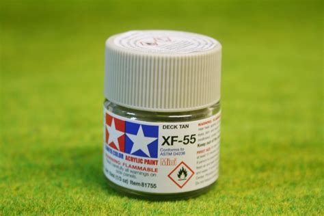 Tamiya Color Deck Tan Acrylic Mini Paint Xf55 10mls Arcane Scenery