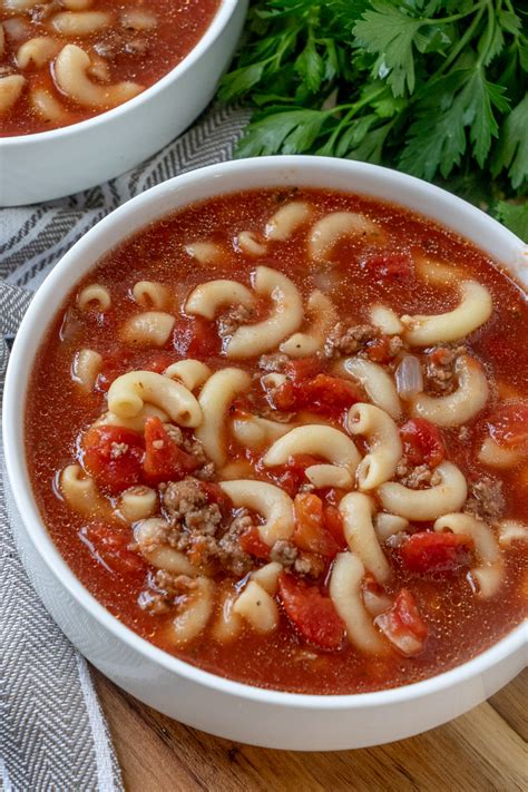 Hot Eats And Cool Reads Beefy Tomato Macaroni Soup Recipe