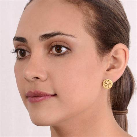 24kt Gold Plated Large Stud Earrings By The London Earring Company