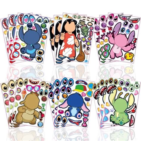 Pcs Make Your Own Lilo Stitch Toys Stickers Sheet Lilo Stitch