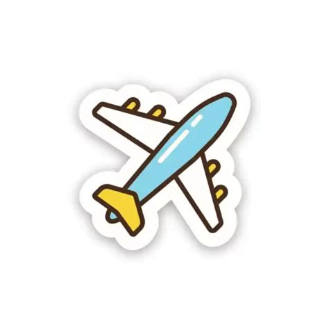 Aeroplane Travel Laptop Sticker Dot Badges