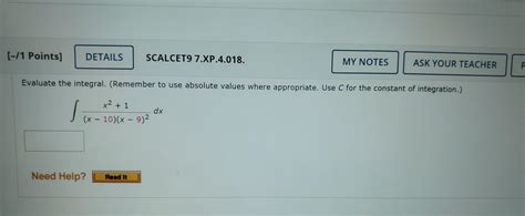 Solved Points Details Scalcet Xp My Notes Chegg