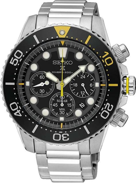 Seiko Prospex Sea Divers 200m Chronograph Solar Sports