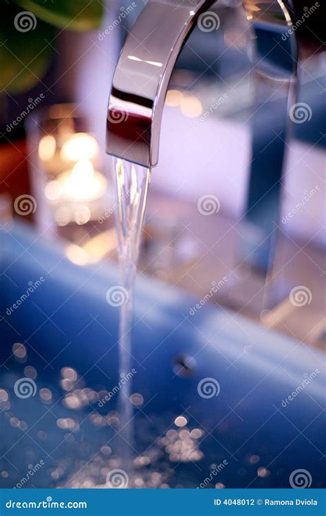 Faucet With Running Water Stock Photo Image Of Clean