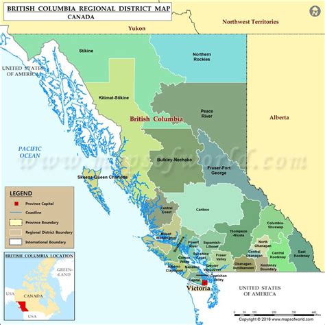 Map of Canada Provinces and Territories