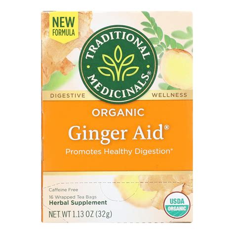 Traditional Medicinals Organic Ginger Aid Herbal Tea Caffeine Free